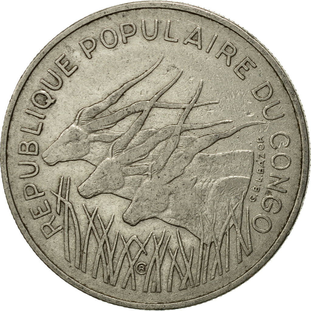 Coin, Congo Republic, 100 Francs, 1971, Paris, EF(40-45), Nickel, KM:1