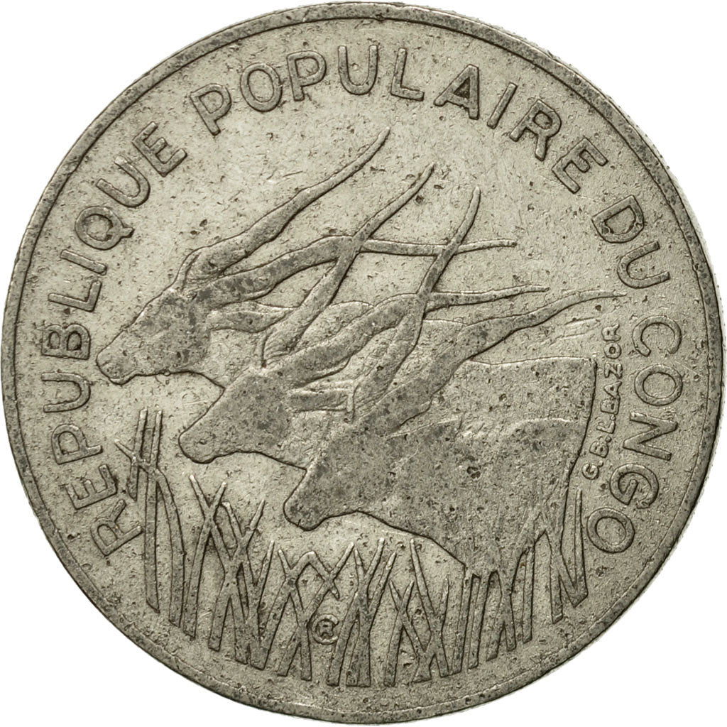 Coin, Congo Republic, 100 Francs, 1985, Paris, VF(30-35), Nickel, KM:2