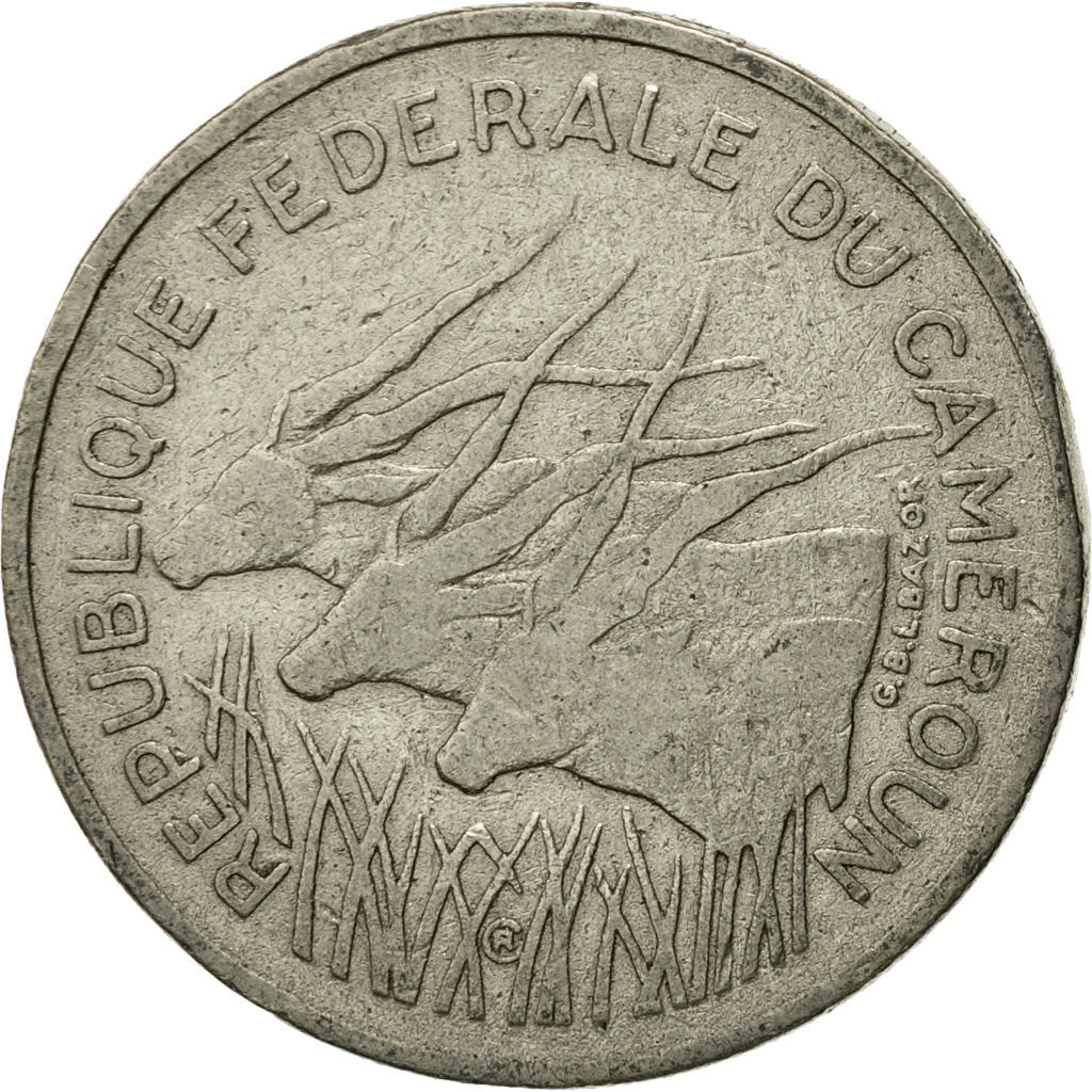 Coin, Cameroon, 100 Francs, 1972, Paris, EF(40-45), Nickel, KM:15
