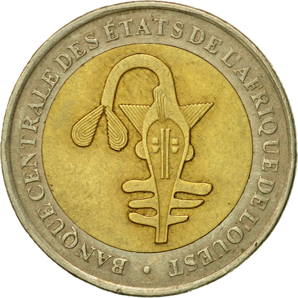 Coin, West African States, 200 Francs, 2005, Paris, EF(40-45), Bi-Metallic