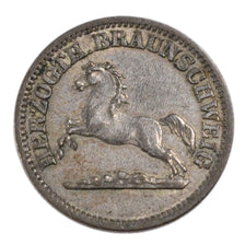GERMAN STATES, Groschen, 1/30 Thaler, 1858, KM #1150, AU(50-53), Silver, 2.40