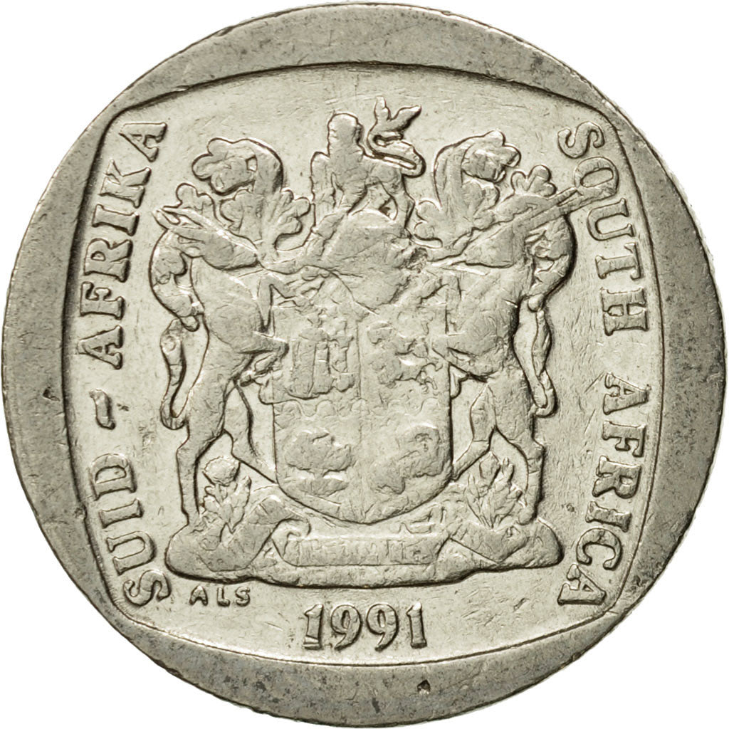 Monnaie, Afrique du Sud, 2 Rand, 1991, TB, Nickel Plated Copper, KM:139