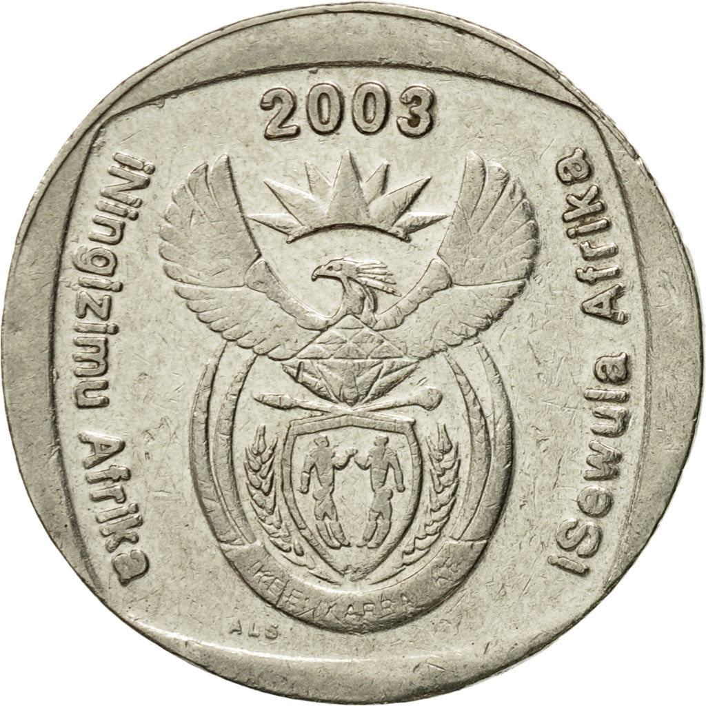 Coin, South Africa, 2 Rand, 2003, Pretoria, EF(40-45), Nickel Plated Copper