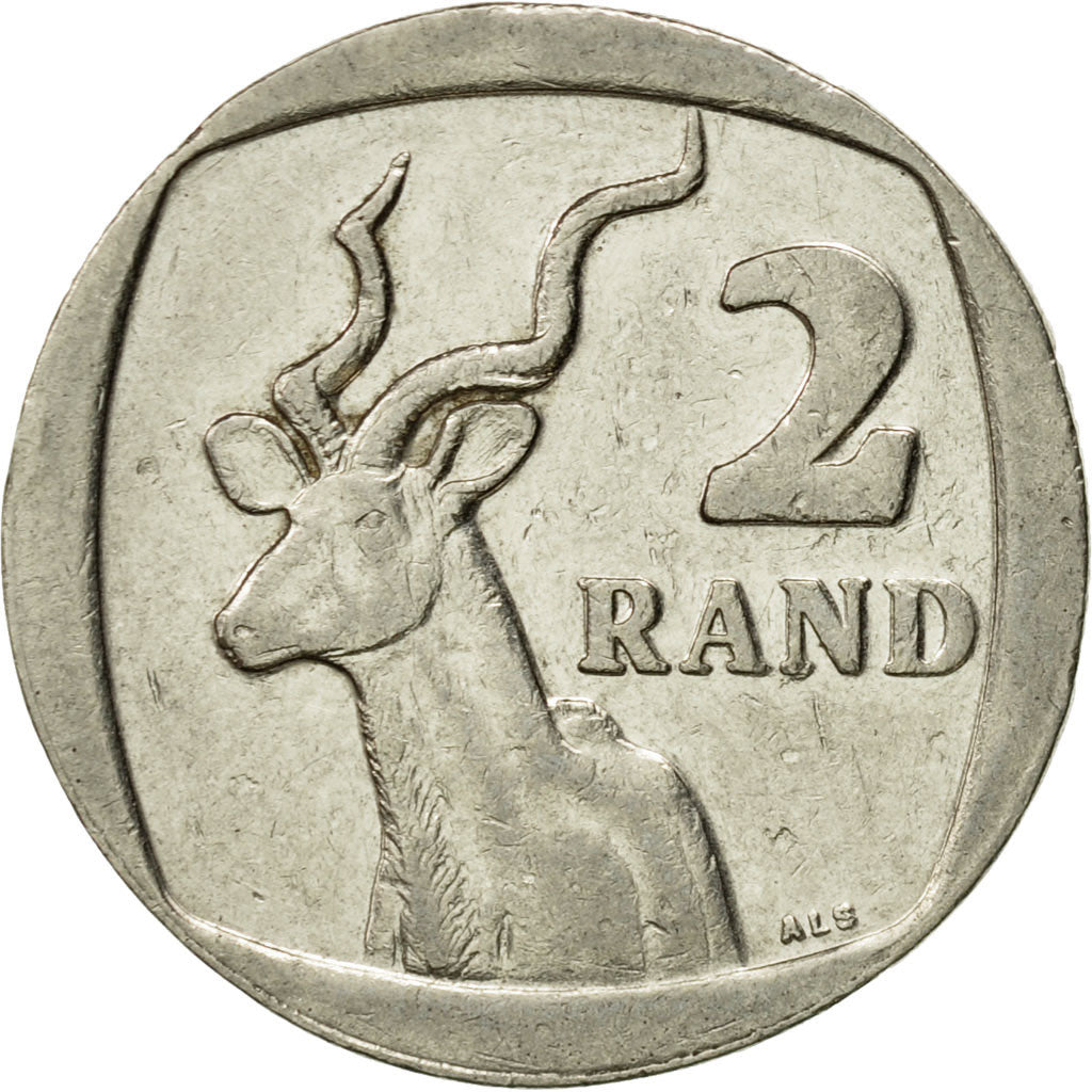 Coin, South Africa, 2 Rand, 2003, Pretoria, EF(40-45), Nickel Plated Copper