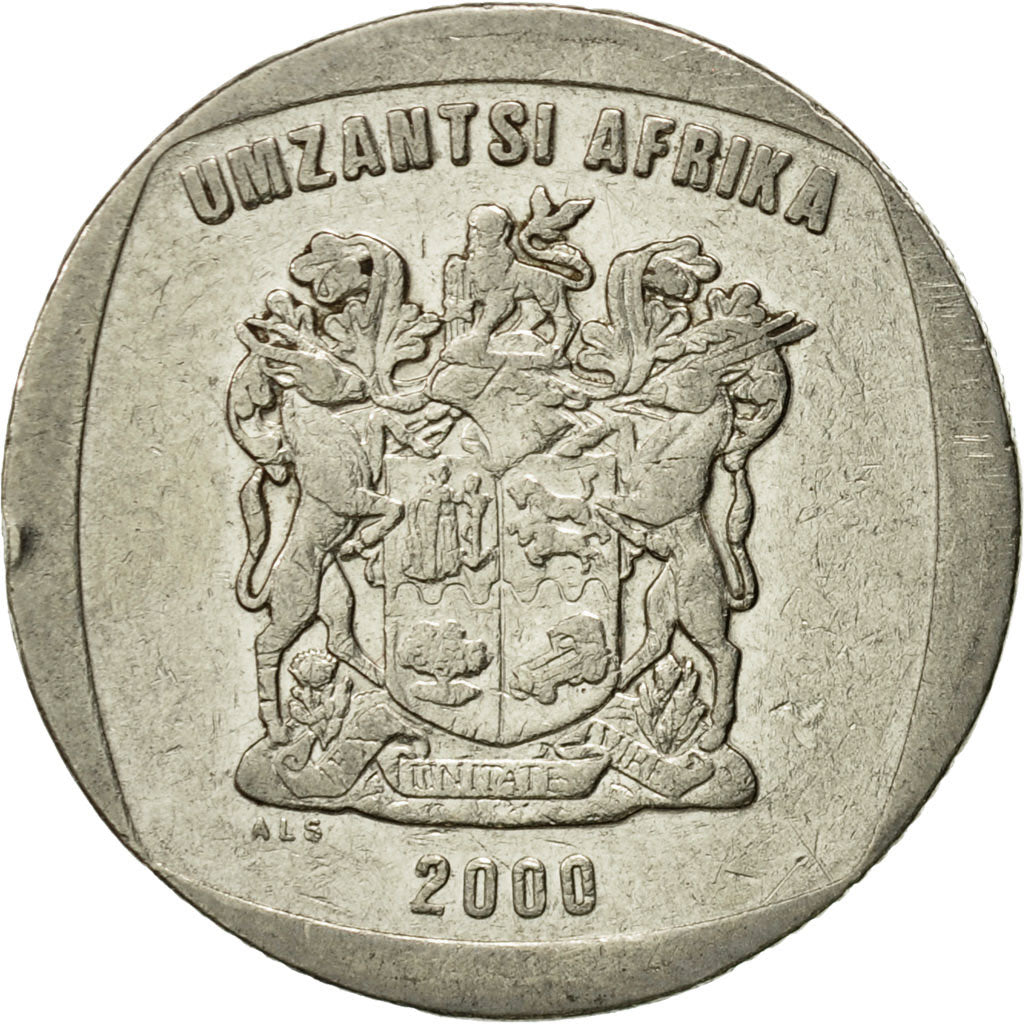 Coin, South Africa, 2 Rand, 2000, EF(40-45), Nickel Plated Copper, KM:165