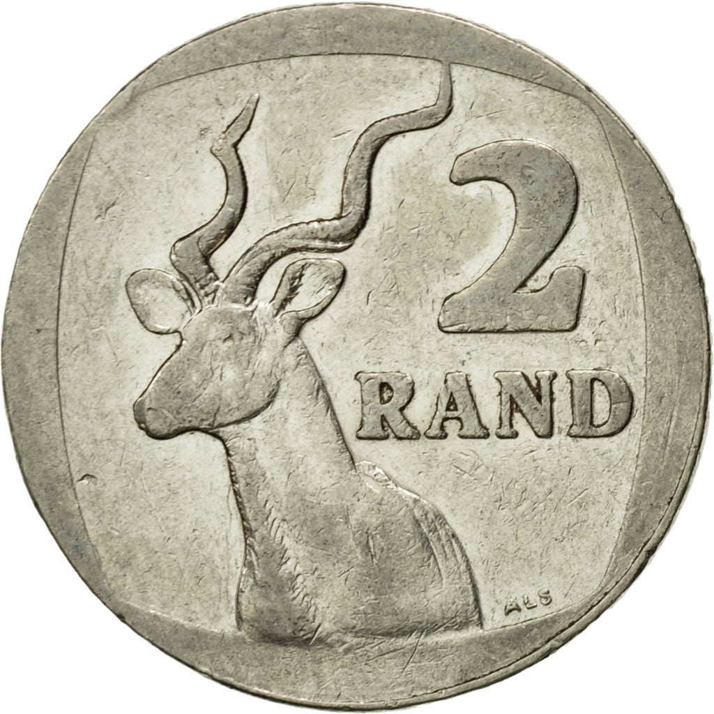 Coin, South Africa, 2 Rand, 2000, EF(40-45), Nickel Plated Copper, KM:165