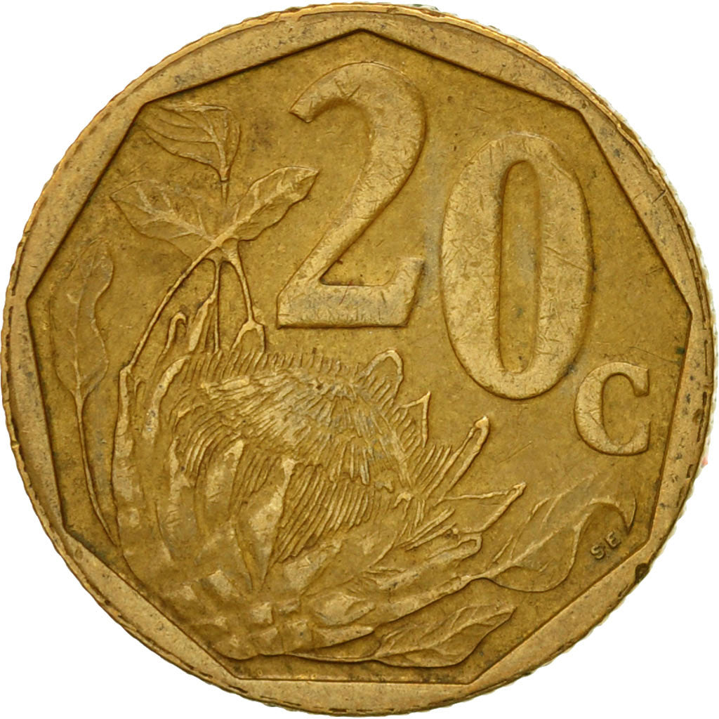 Münze, Südafrika, 20 Cents, 2003, Pretoria, SS, Bronze Plated Steel, KM:327