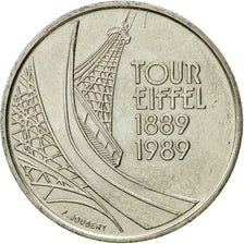 Coin, France, Tour Eiffel, 5 Francs, 1989, Paris, EF(40-45), Nickel, KM:968