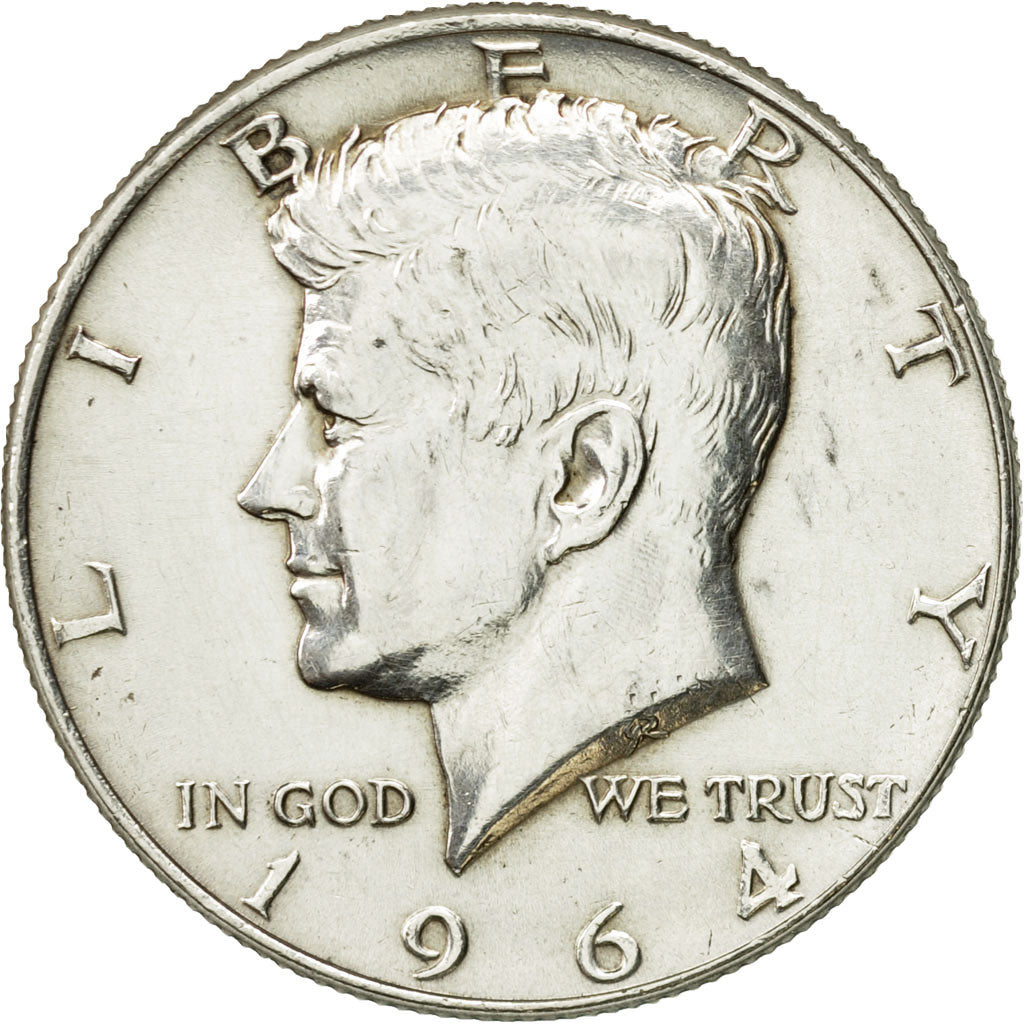 Coin, United States, Kennedy Half Dollar, Half Dollar, 1964, U.S. Mint