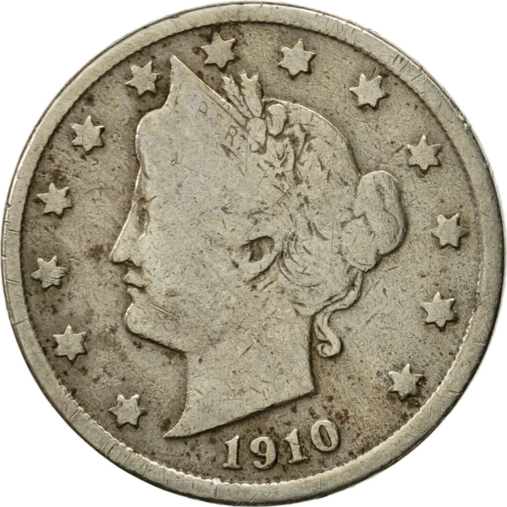 Münze, Vereinigte Staaten, Liberty Nickel, 5 Cents, 1910, U.S. Mint