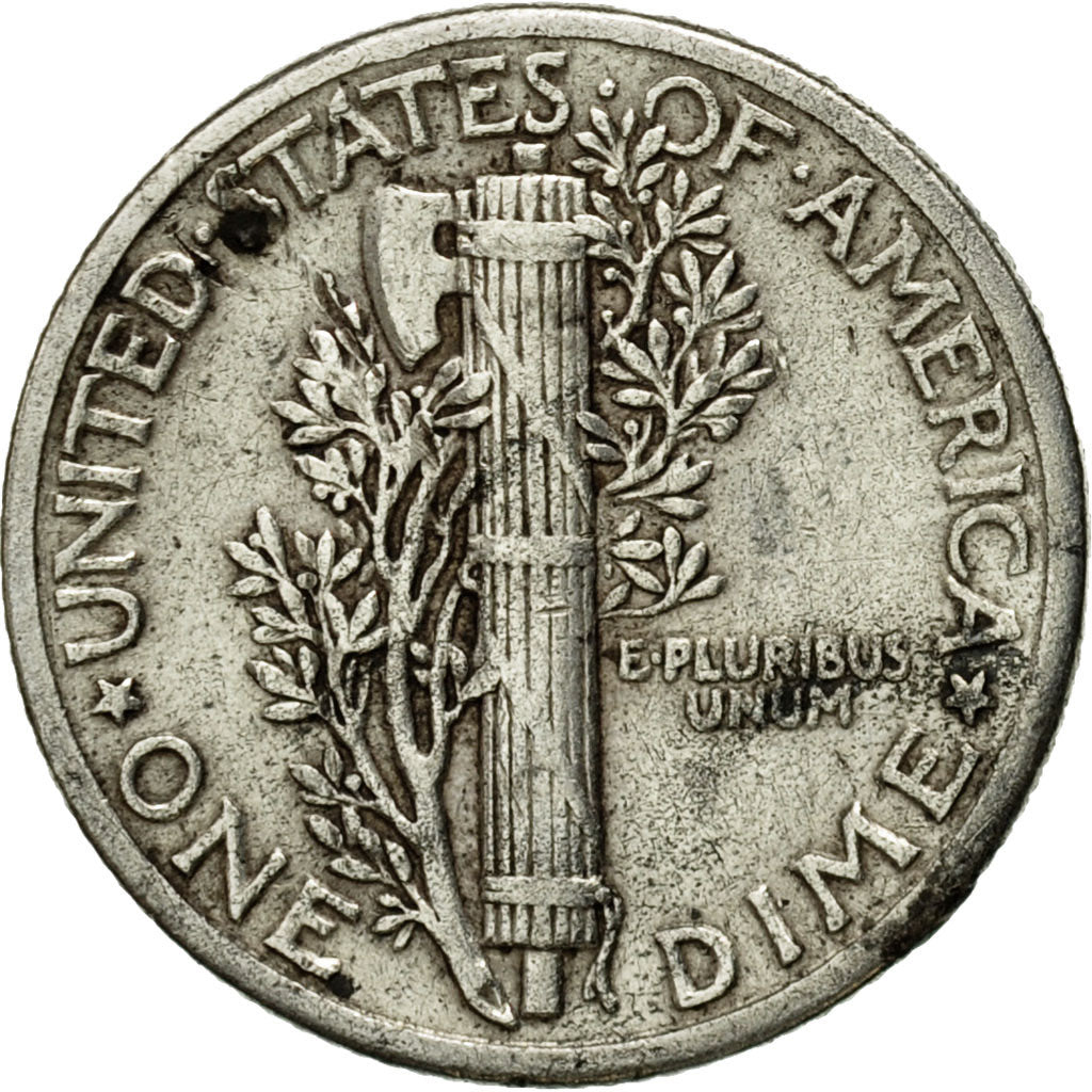 Coin, United States, Mercury Dime, Dime, 1936, U.S. Mint, Philadelphia