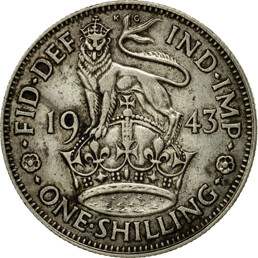 Coin, Great Britain, George VI, Shilling, 1943, VF(30-35), Silver, KM:853