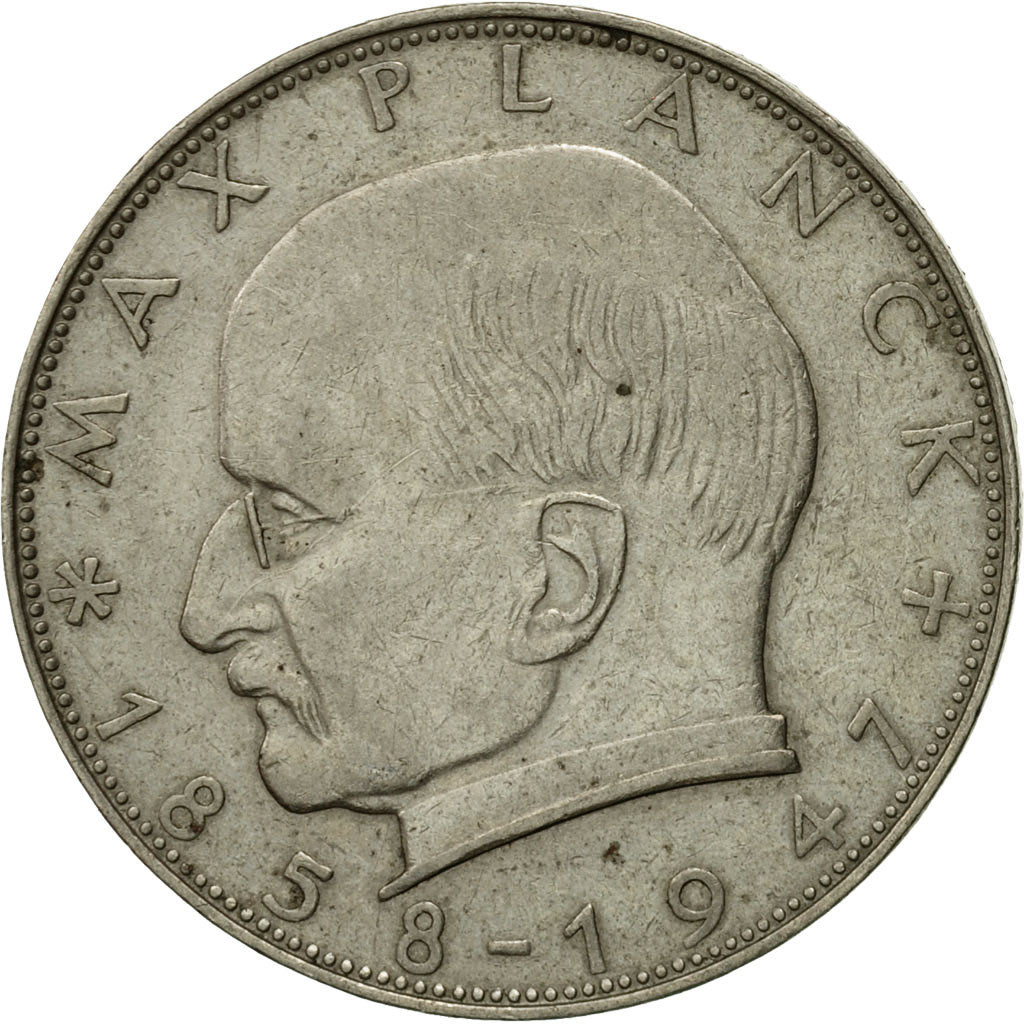 Moneda, ALEMANIA - REPÚBLICA FEDERAL, 2 Mark, 1958, Munich, MBC, Cobre -