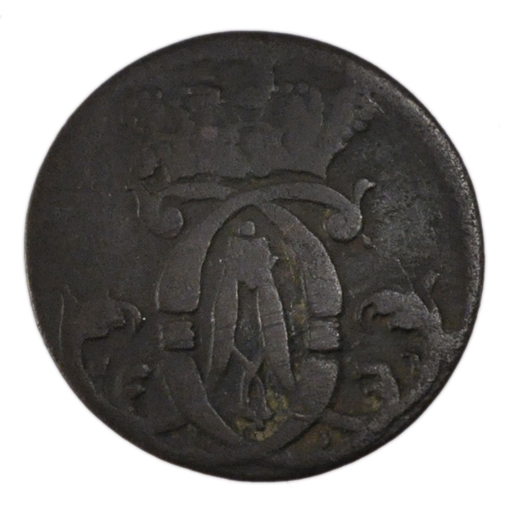 Coin, German States, COLOGNE, Clemens August, 1/4 St, 1740, VF(20-25), Copper