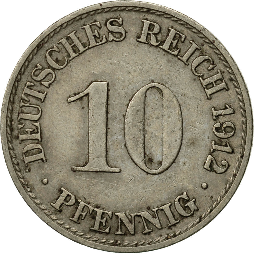 Coin, GERMANY - EMPIRE, Wilhelm II, Mark, 1912, Berlin, EF(40-45), Silver, KM:14