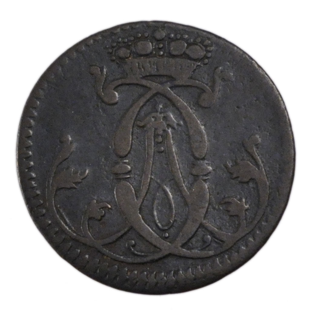 GERMAN STATES, 1/4 St, 1745, KM #135.1, VF(20-25), Copper, 1.90