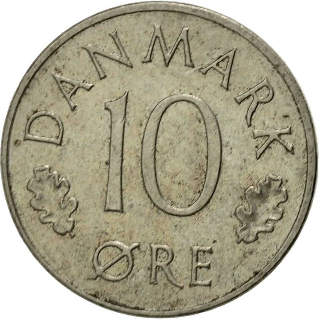 Monnaie, Danemark, Margrethe II, 10 Öre, 1976, Copenhagen, TTB, Copper-nickel