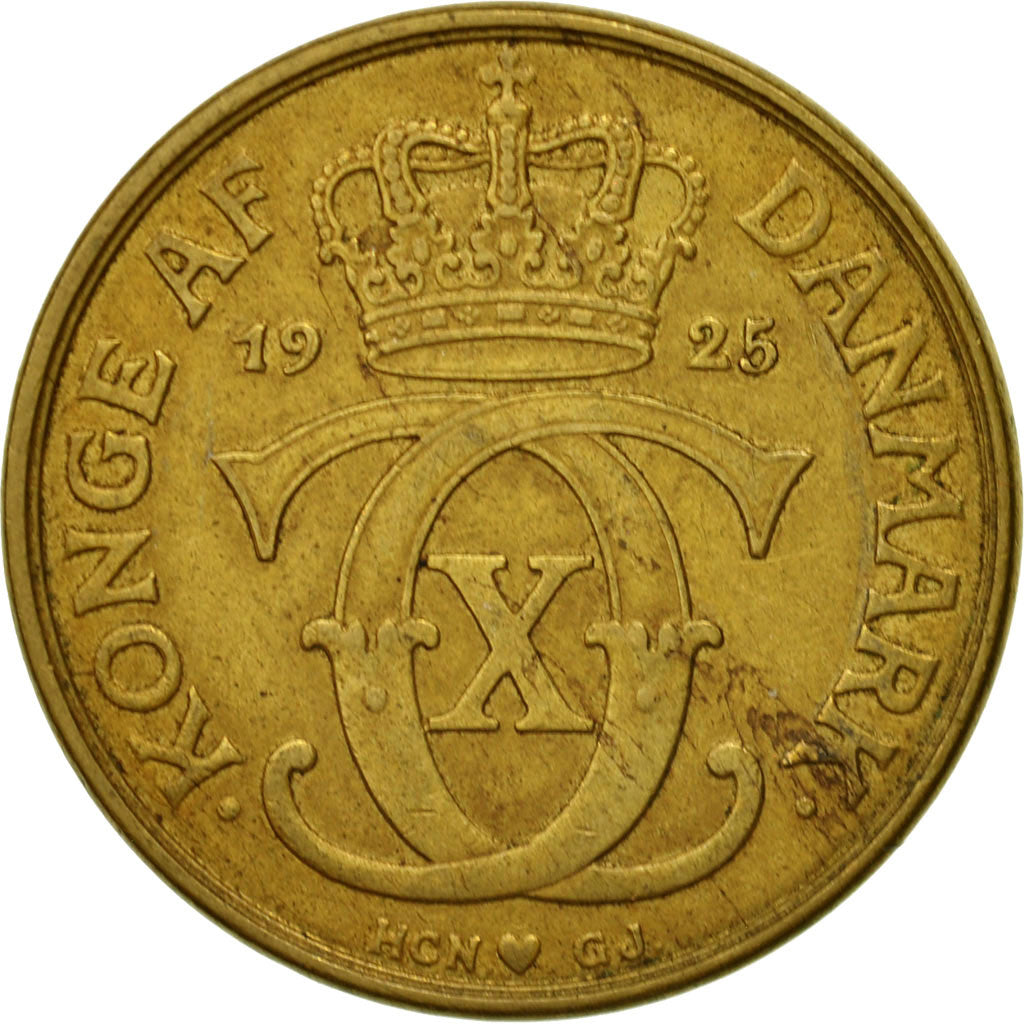 Coin, Denmark, Christian X, 2 Kroner, 1925, Copenhagen, EF(40-45)