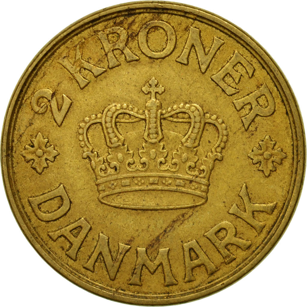 Coin, Denmark, Christian X, 2 Kroner, 1925, Copenhagen, EF(40-45)