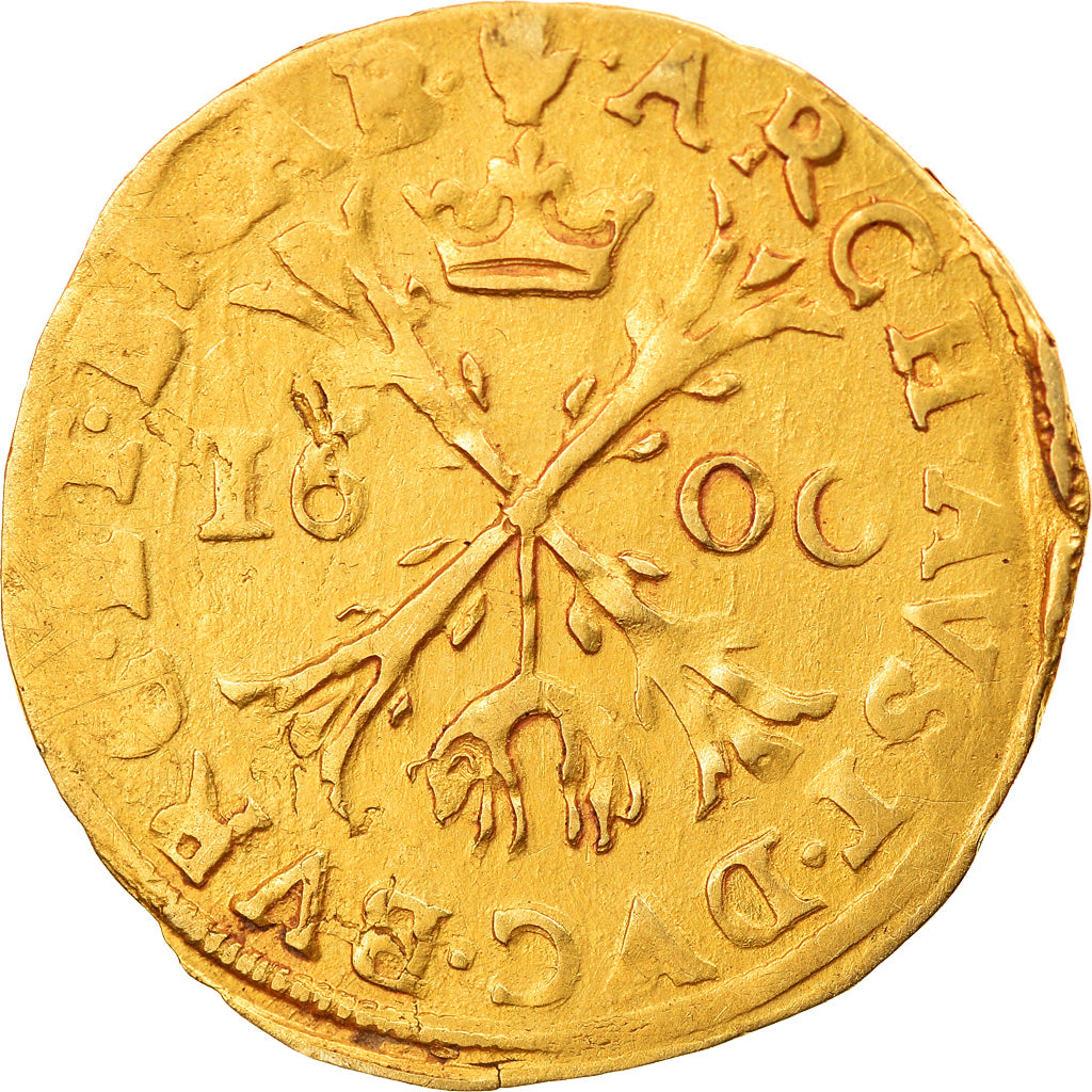 Coin, Spanish Netherlands, Albert & Isabella, Albertin, 1600, Anvers, Rare