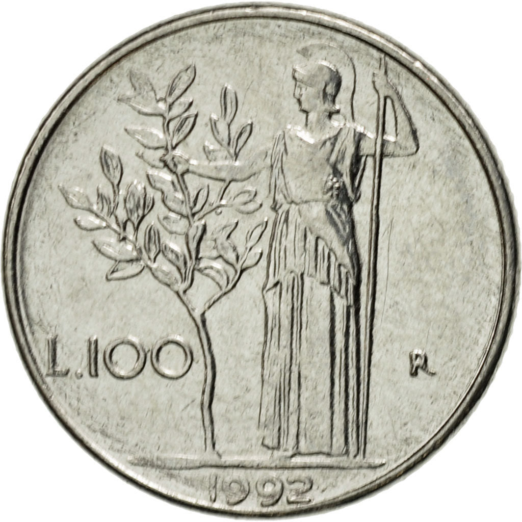 Monnaie, Italie, 100 Lire, 1992, Rome, TTB+, Stainless Steel, KM:96.2