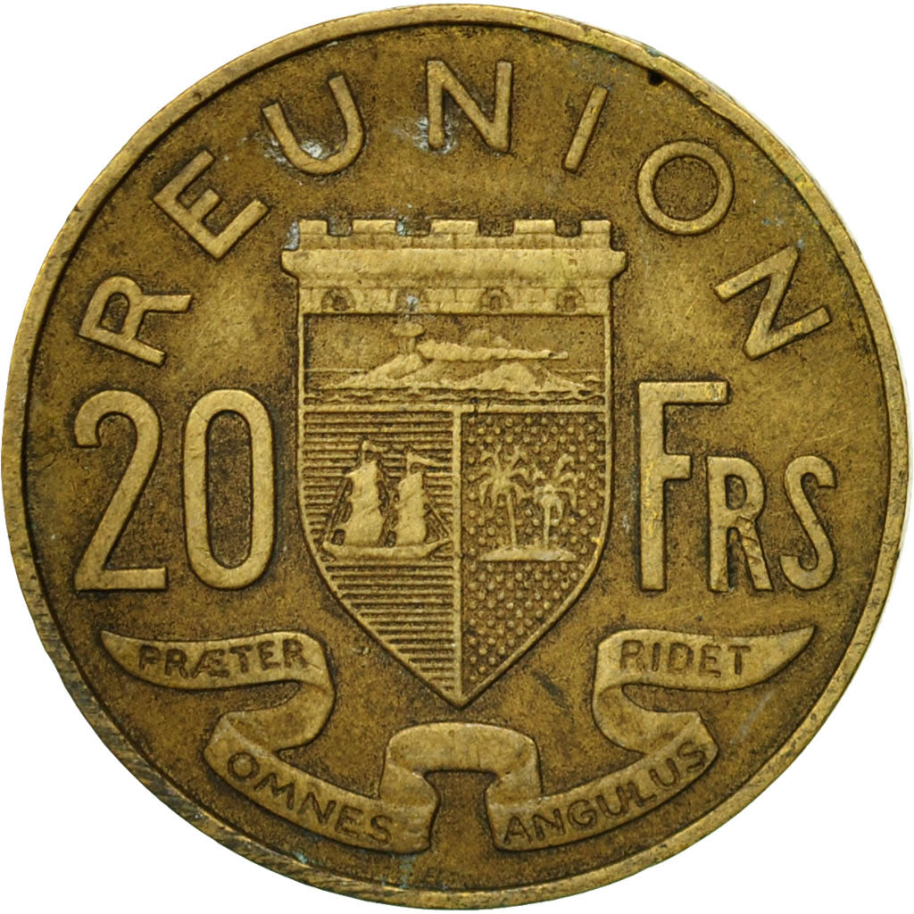 Coin, Réunion, 20 Francs, 1955, EF(40-45), Aluminum-Bronze, KM:11