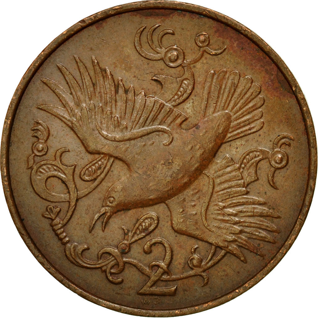Coin, Isle of Man, Elizabeth II, 2 Pence, 1981, EF(40-45), Bronze, KM:60