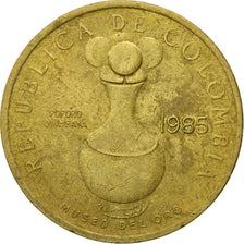 Münze, Kolumbien, 20 Pesos, 1985, SS, Aluminum-Bronze, KM:271