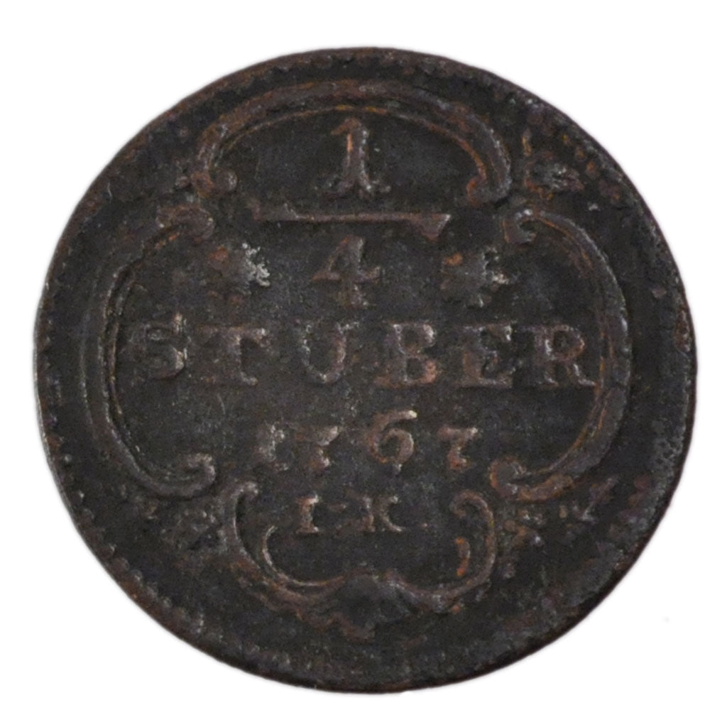 GERMAN STATES, 1/4 St, 1767, KM #161, VF(20-25), Copper, 2.20
