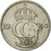 Coin, Sweden, Carl XVI Gustaf, 50 Öre, 1984, EF(40-45), Copper-nickel, KM:855