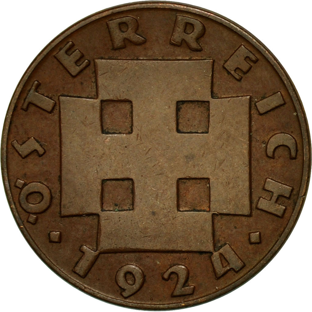 Coin, Austria, 200 Kronen, 1924, EF(40-45), Bronze, KM:2833