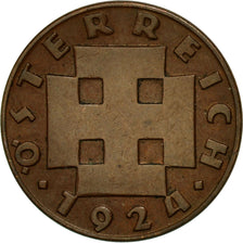 Coin, Austria, 200 Kronen, 1924, EF(40-45), Bronze, KM:2833