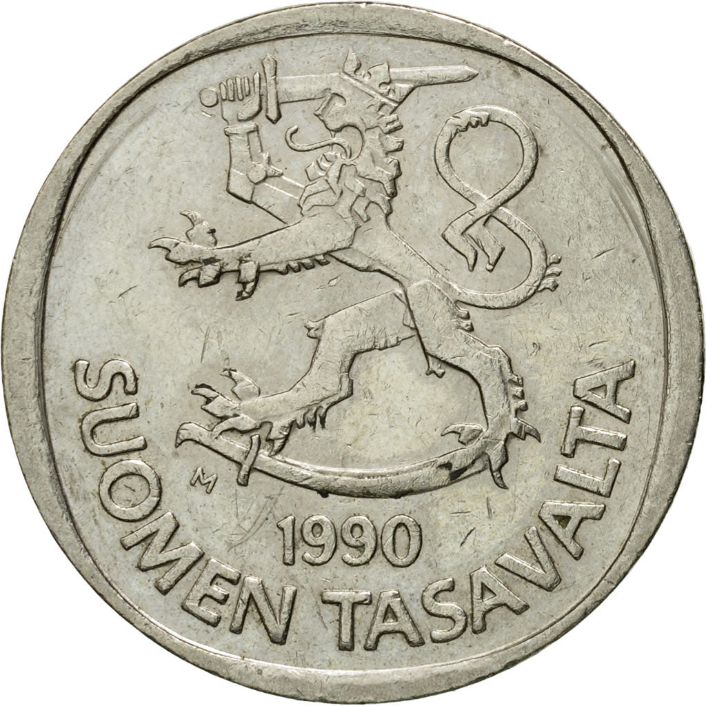 Moneta, Finlandia, Markka, 1990, BB, Rame-nichel, KM:49a