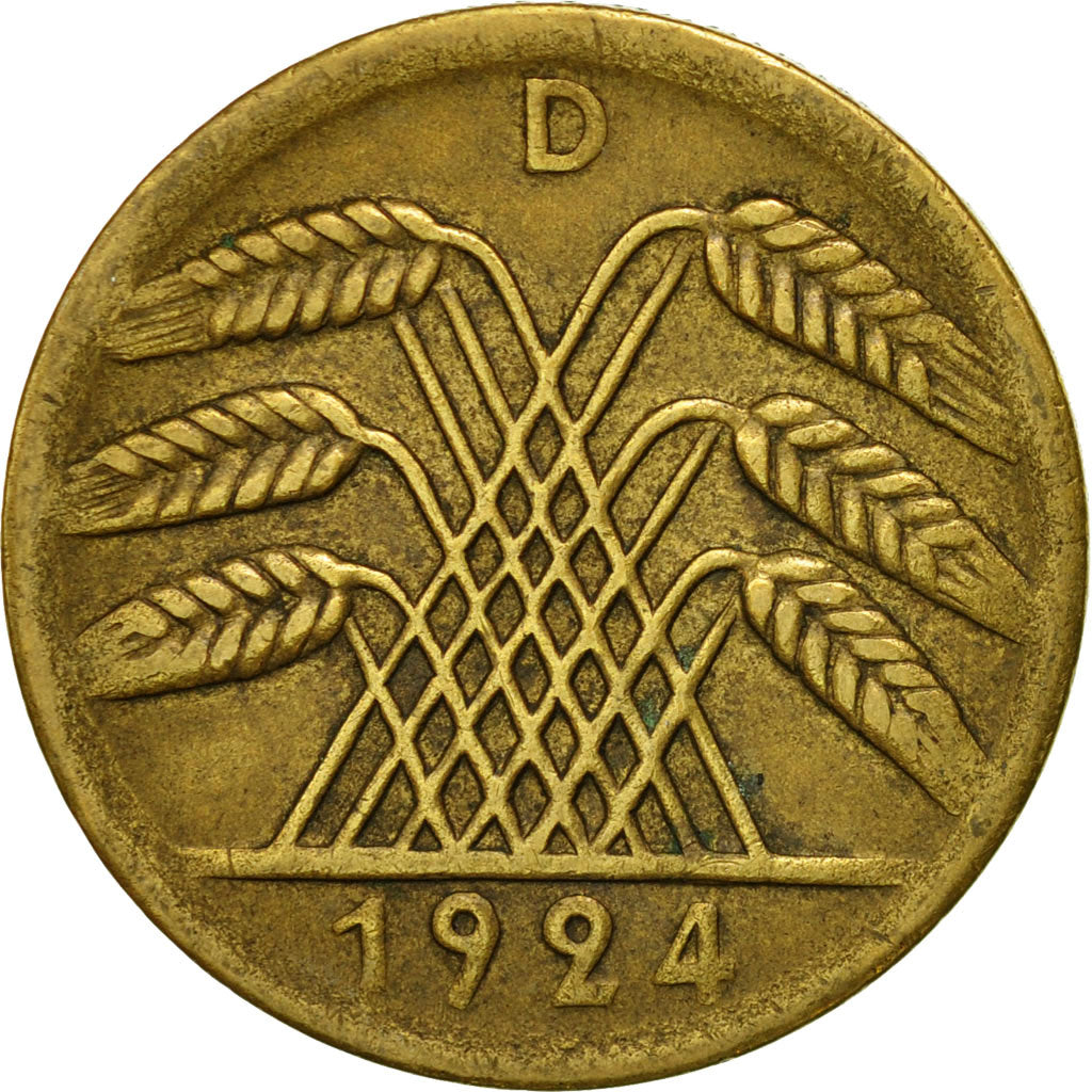 Coin, GERMANY, WEIMAR REPUBLIC, 50 Rentenpfennig, 1924, Munich, EF(40-45)