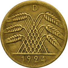 Coin, GERMANY, WEIMAR REPUBLIC, 50 Rentenpfennig, 1924, Munich, EF(40-45)