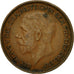 Coin, Great Britain, George V, 1/2 Penny, 1927, EF(40-45), Bronze, KM:824