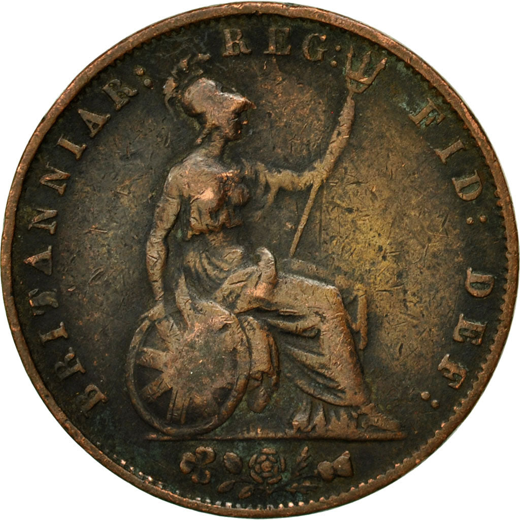 Coin, Great Britain, Victoria, 1/2 Penny, 1848, VF(30-35), Copper, KM:726