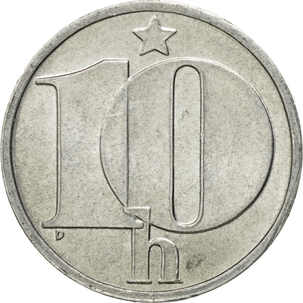 Coin, Czechoslovakia, 10 Haleru, 1979, AU(55-58), Aluminum, KM:80