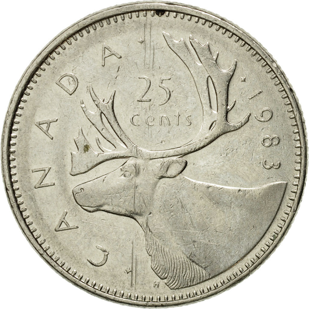 Coin, Canada, Elizabeth II, 25 Cents, 1983, Royal Canadian Mint, Ottawa