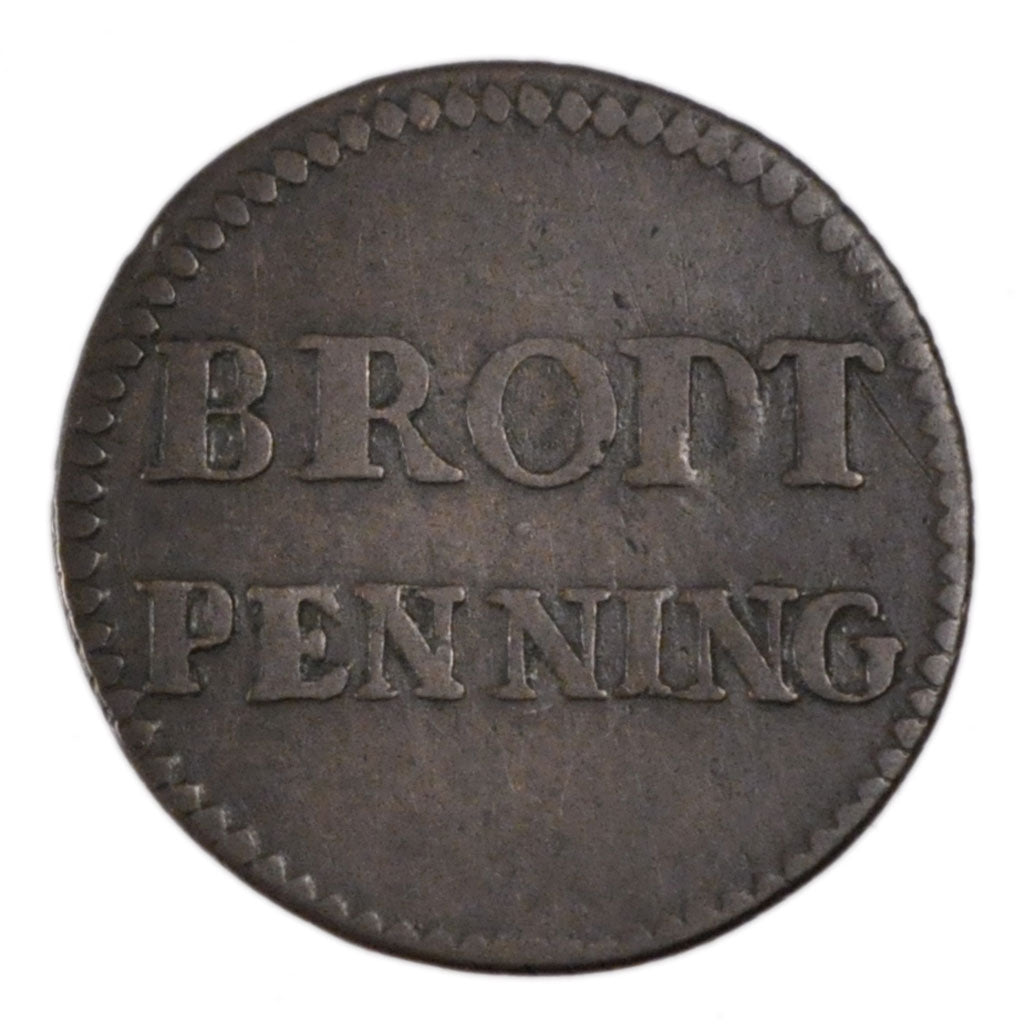 Germany, Brodt Ration Penning, 1789, KM #Tn2, AU(50-53), Copper, 1.90