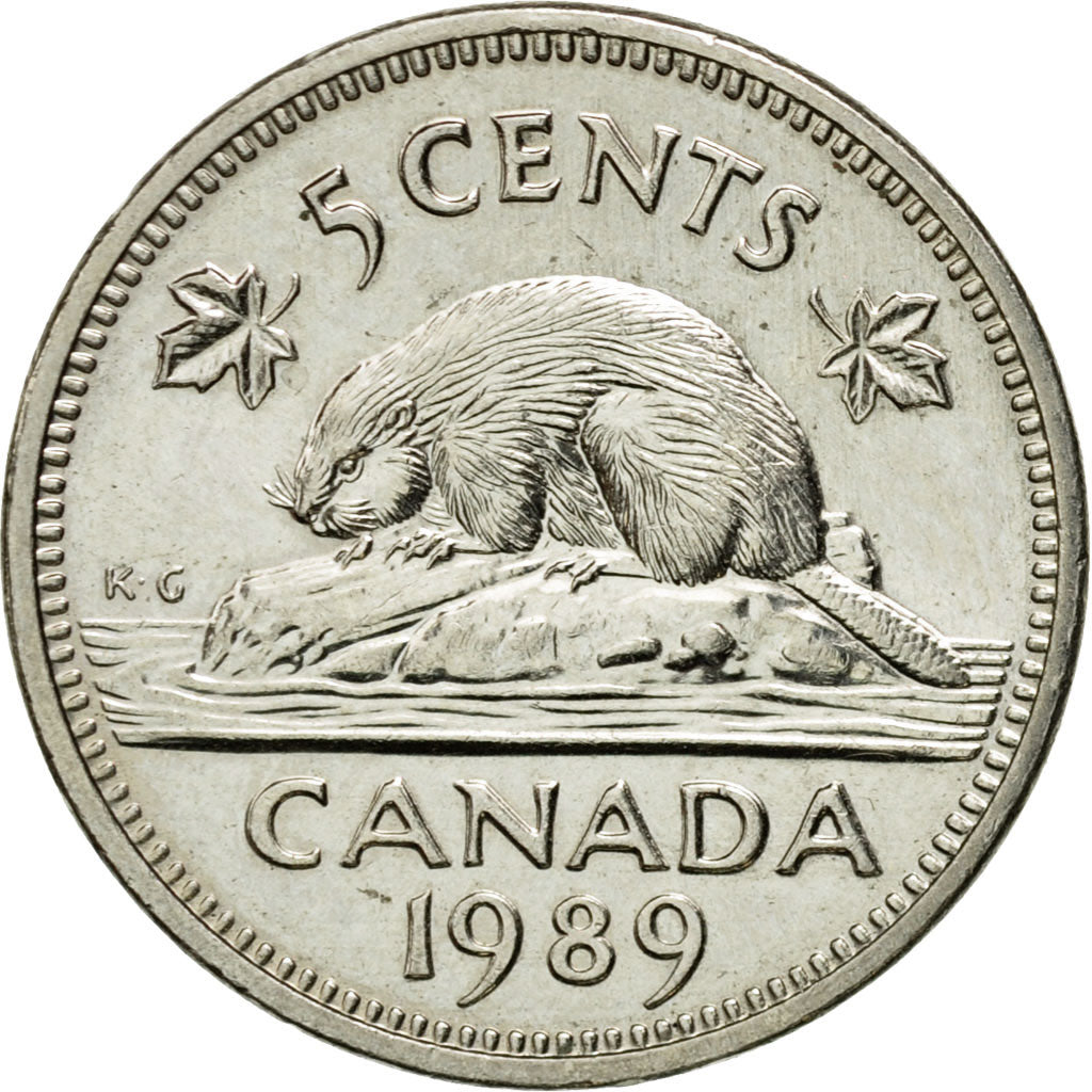 Münze, Kanada, Elizabeth II, 5 Cents, 1989, Royal Canadian Mint, Ottawa, VZ