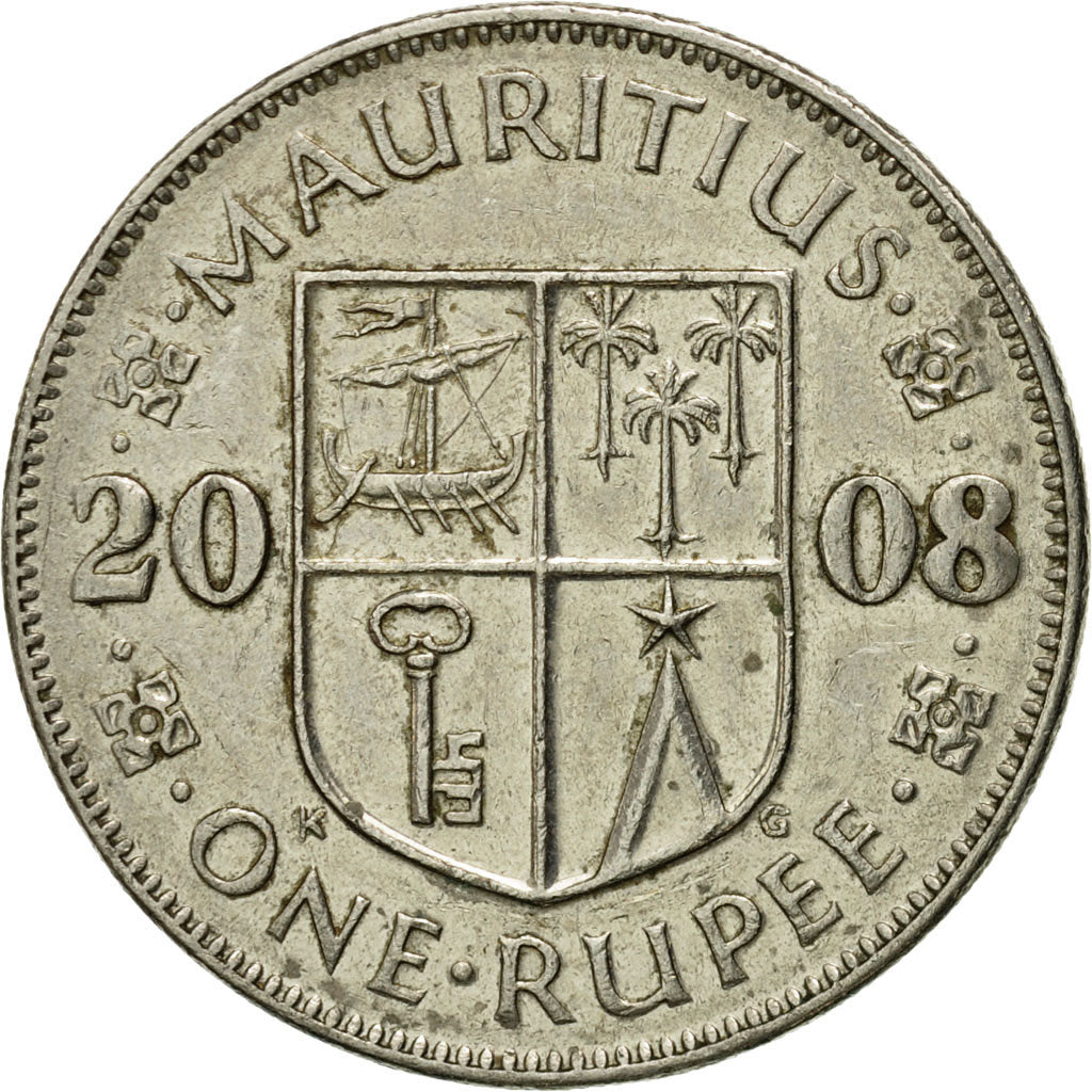 Münze, Mauritius, Rupee, 2008, SS, Copper-nickel, KM:55