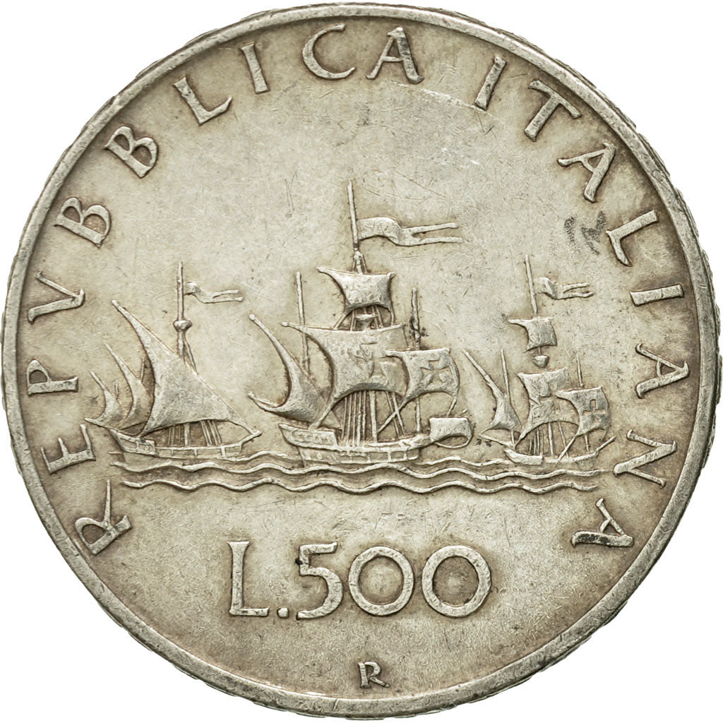 Coin, Italy, 500 Lire, 1958, Rome, EF(40-45), Silver, KM:98