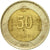 Moneta, Turcja, 50 Kurus, 2011, VF(30-35), Bimetaliczny, KM:1243