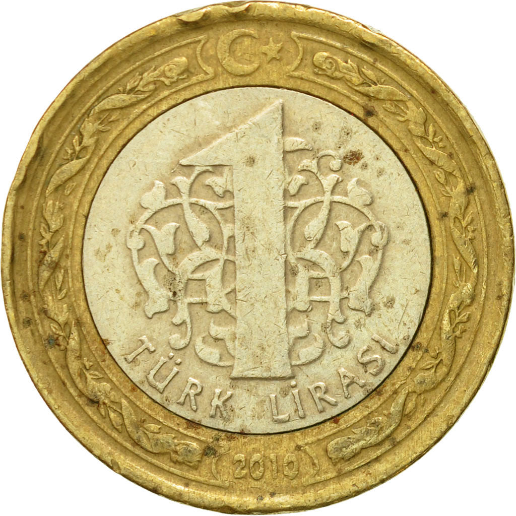 Moneta, Turchia, Lira, 2010, BB, Bi-metallico, KM:1244