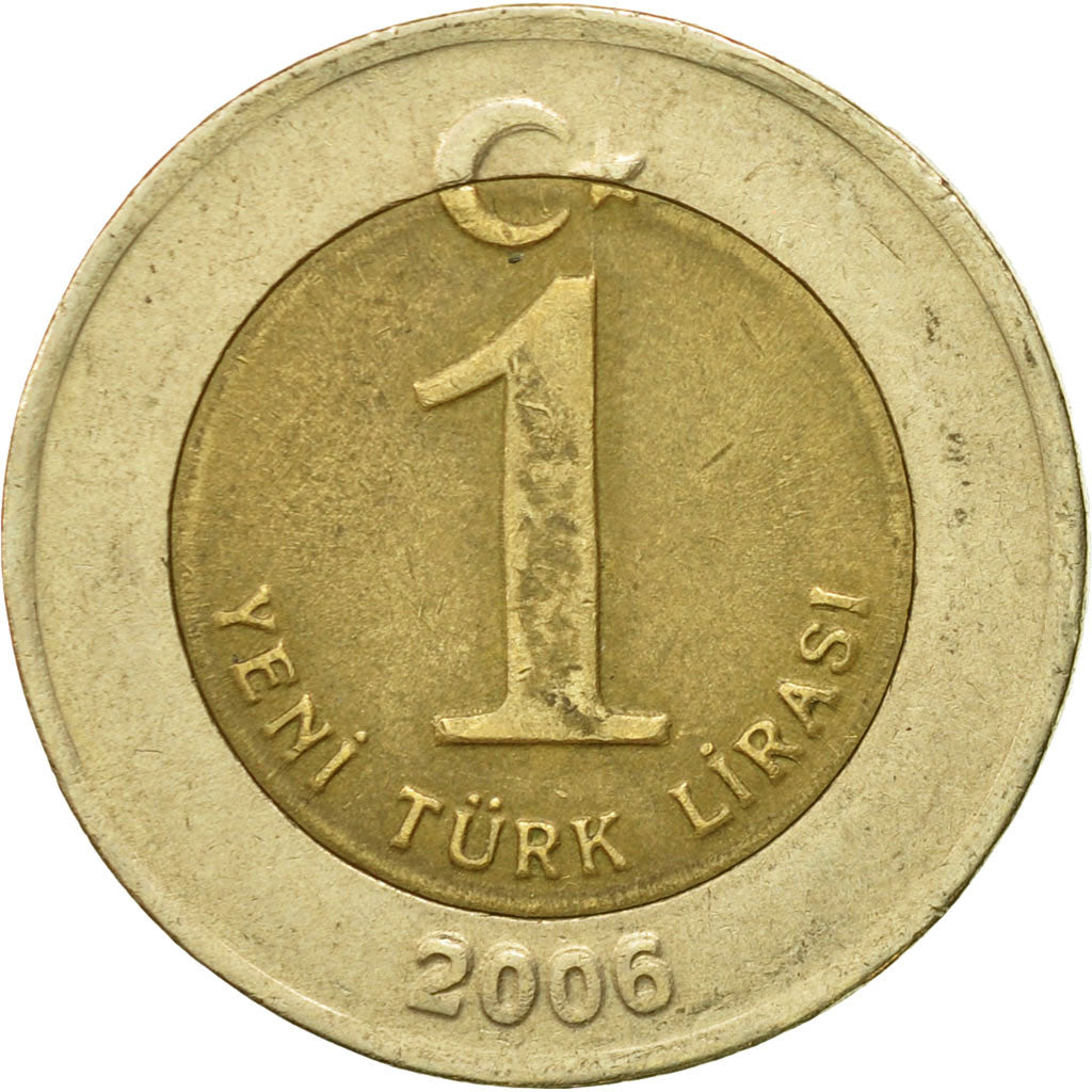 Coin, Turkey, New Lira, 2006, Istanbul, EF(40-45), Bi-Metallic, KM:1169