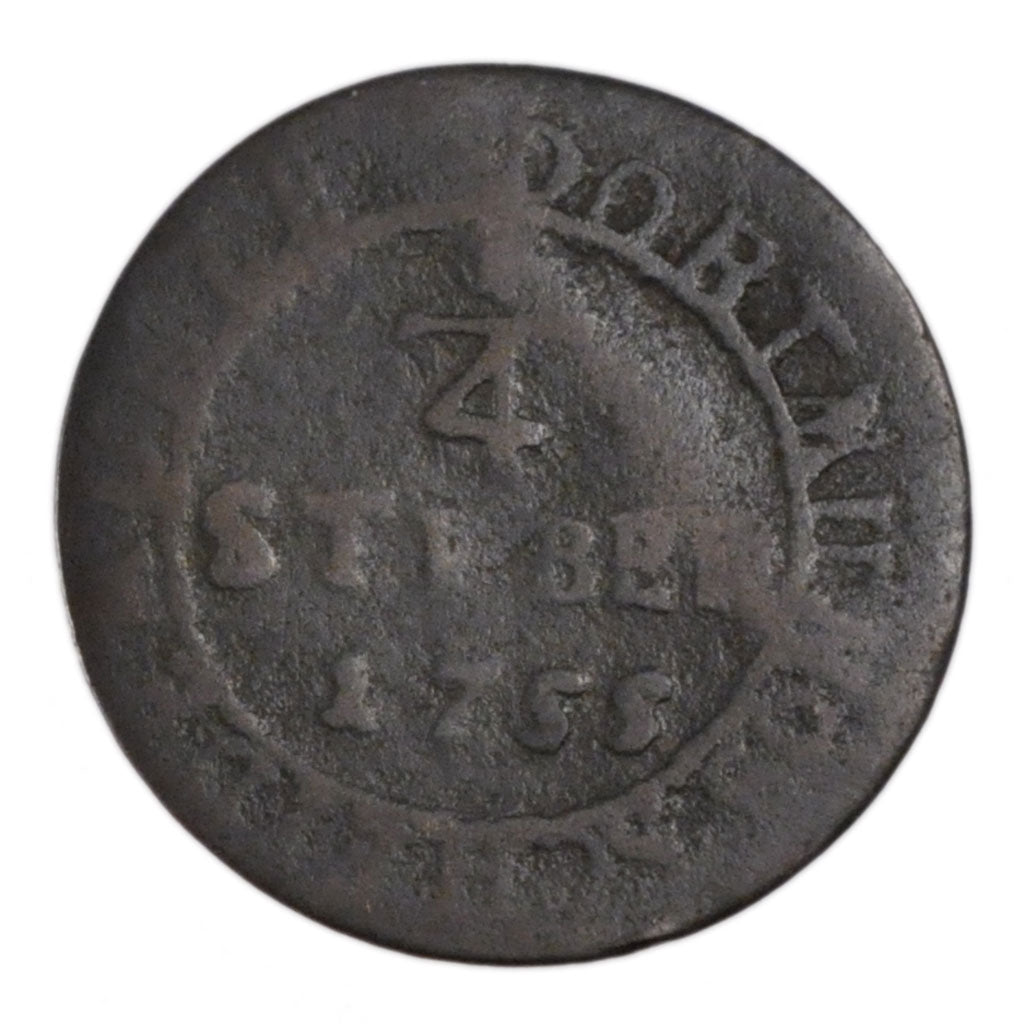 Coin, German States, DORTMUND, 1/4 Stüber, 1755, VF(20-25), Copper, KM:105