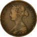Moneta, Wielka Brytania, Victoria, 1/2 Penny, 1861, EF(40-45), Bronze, KM:748.2