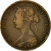 Münze, Großbritannien, Victoria, 1/2 Penny, 1861, SS, Bronze, KM:748.2