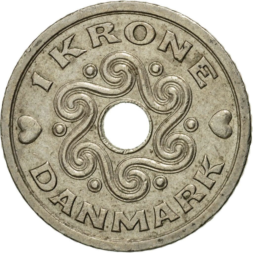 Monnaie, Danemark, Margrethe II, Krone, 1993, Copenhagen, TTB, Copper-nickel